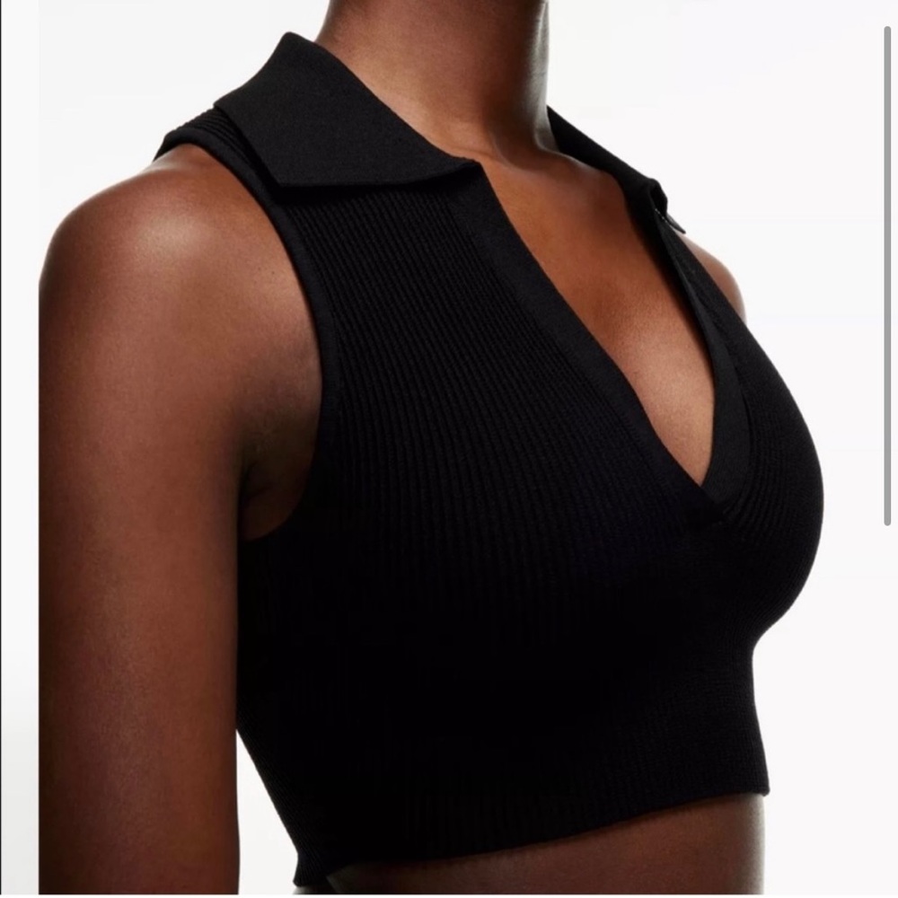Aritzia Babaton ribbed crop top